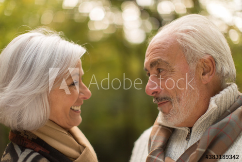 closeup,senior,couple,face to face,man,woman,adult,caucasian,husband,wife,boyfriend,girlfriend,together,retirement,racked,affection,love,lifestyle,smile,outdoors,day,people,2,pair,adobestock