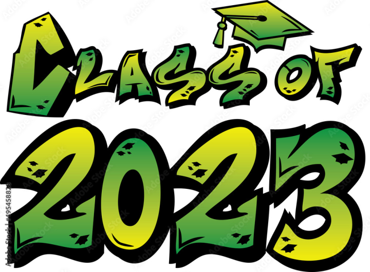 green,graffiti,congratulation,congratulate,graduation,school,education,class,elementary,college,university,high school,completion,diploma,day,cap,student,ceremony,degree,hat,background,graduate,academic,street,tags,tagging,certificate,learning,generation,schooling,subject,skill,life events,level,yellow,gold,logotype,graphic,banner,design,clip art,clip art,senior,spray,paint,2023,adobestock