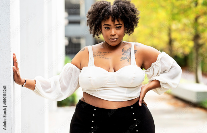 curvy,black woman,black,woman,outside,fall,winter,cold,leaf,stair,fashion,style,curly hair,tree,city,building,lifestyle,downtown,atlanta,georgia,nature,outdoors,model,park,people,person,hair,adobestock