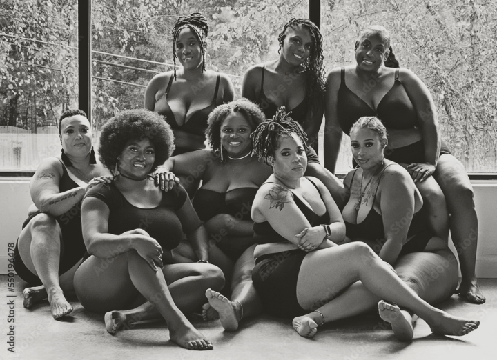 8,celebrate,black,woman,black bra,bra,panty,hair,short hair,afro,dreadlocks,braid,curvy,fitness,athletic,slim,young adult,adult,boudoir,friendship,connection,atlanta,georgia,friends,sitting,smiling,happiness,together,group,woman,people,fun,smile,black-and-white,adobestock