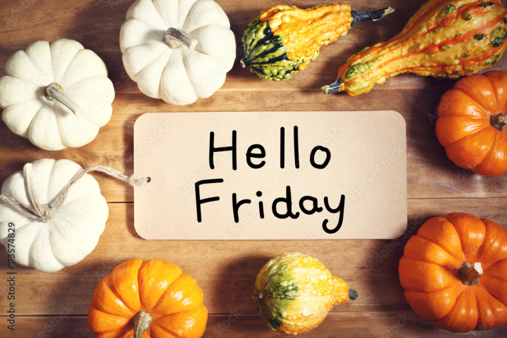 friday,hallo,day,week,happy,weekend,card,concept,text,happiness,message,greeting,fun,good,signs,enjoy,thank,today,motivational,positivity,pumpkin,squash,autumn,fall,orange,small,variety,many,assortment,tags,seasonal,wood,wooden,table,vegetable,food,season,harvest,fresh,colourful,decoration,yellow,top,view,up high,adobestock