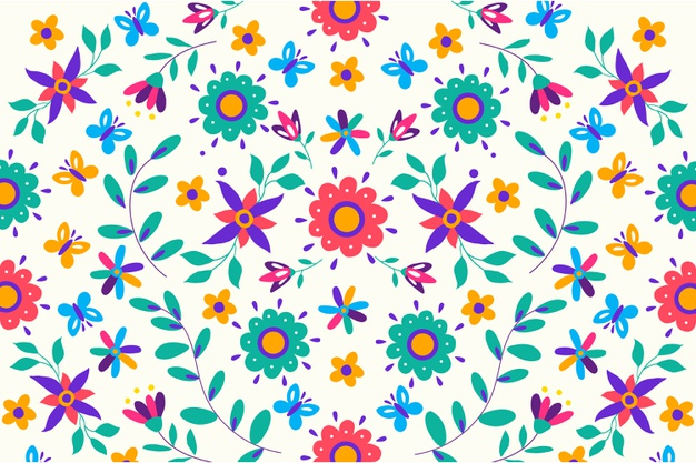 screensaver,personalization,multicolored,botanic,desktop,decorative,mexican,mexico,flat,colorful,leaves,wallpaper,design,flowers,background
