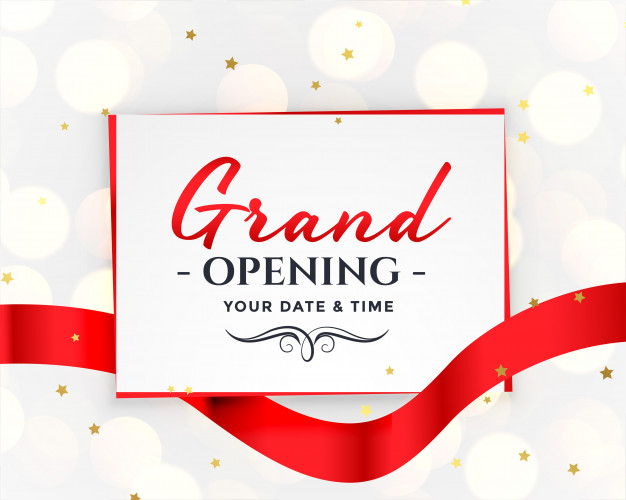 Grand opening soon announcement new shop Vector Image