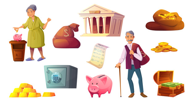 Free: Saving money cartoon icon, piggy bank safe deposit Free Vector -  
