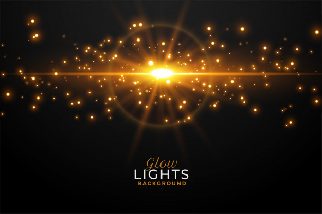 Abstract light background. Magic light with gold burst Stock Vector