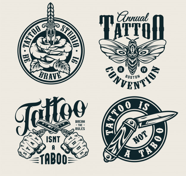 Vintage Tattoo Studio Monochrome Logo With Professional Tattoo Machine  Isolated Vector Illustration Royalty Free SVG, Cliparts, Vectors, and Stock  Illustration. Image 129230214.