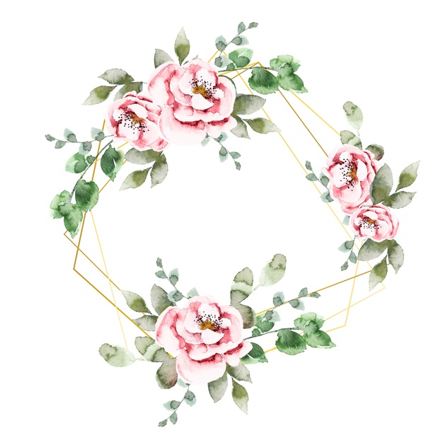 Free: Polygonal frames with elegant flowers Free Vector - nohat.cc
