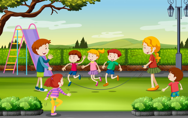 jumprope,skipping,outside,pupil,childhood,jumping,scene,activity,scenery,young,outdoor,playground,youth,rope,park,boy,friends,child,kid,garden,landscape,student,girl,children