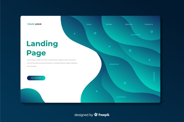 Free: Abstract landing page Free Vector 