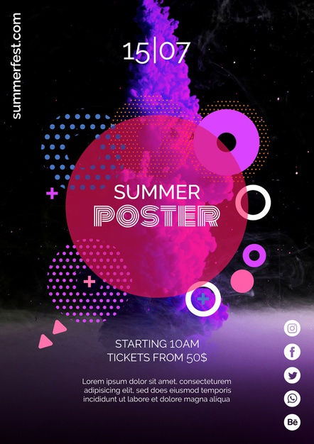 seasonal,summertime,season,steam,explosion,fun,modern,stationery,event,holiday,festival,colorful,celebration,dance,shapes,splash,magazine,template,summer,cover,party,abstract,music,poster,flyer