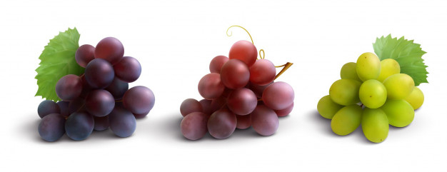 isol,composition,realistic,grapes,white,rose,red