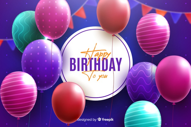 Free: Realistic style happy birthday background Free Vector 