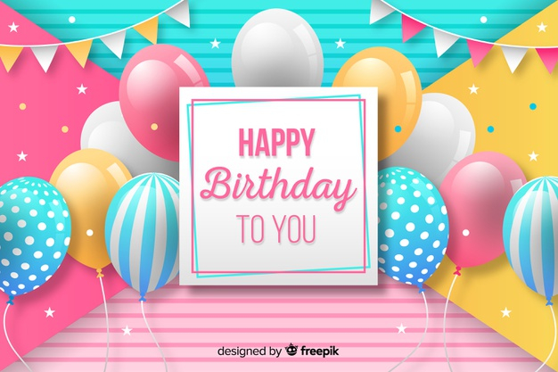 Birthday background with streamer Royalty Free Vector Image