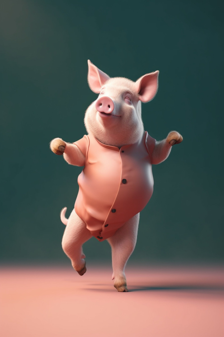 animals,dancing,pig,happy,face,funny,cute,adorable