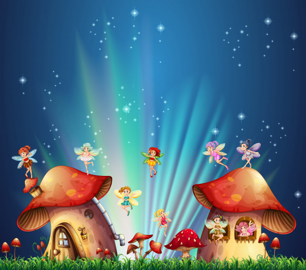 fantacy,fairytales,creature,outside,fairies,aurora,clipart,flying,scene,clip,houses,scenery,outdoor,mushroom,field,elf,girls,fairy,environment,magic,park,drawing,night,angel,tropical,graphic,garden,art,landscape,nature,green,light,house