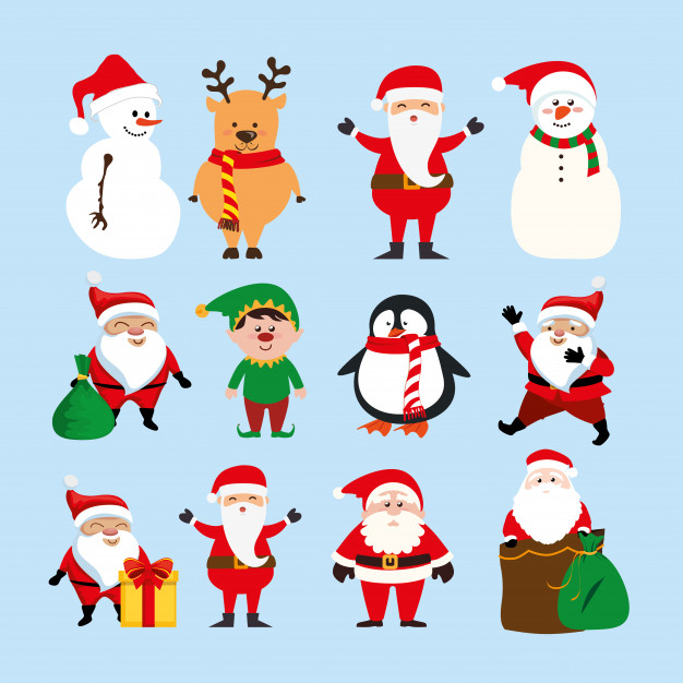 Cute cartoon snowman with gift Royalty Free Vector Image