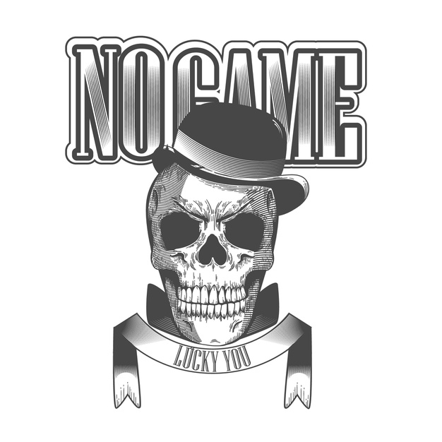 no game,brutal,mafia,gangster,scary,style,skeleton,symbol,emblem,illustration,game,skull,retro,template,design,logo