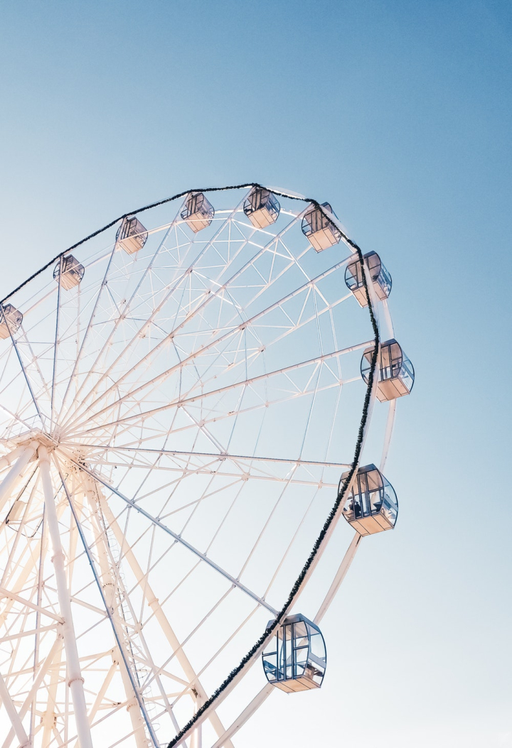 fairground,ferris wheel,high,perspective,ride,theme park
