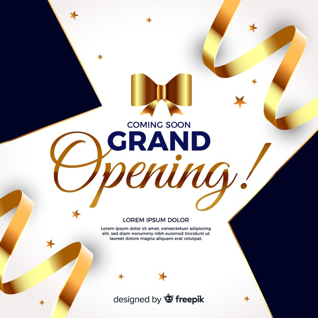 Free: Grand opening background in realistic style Free Vector 