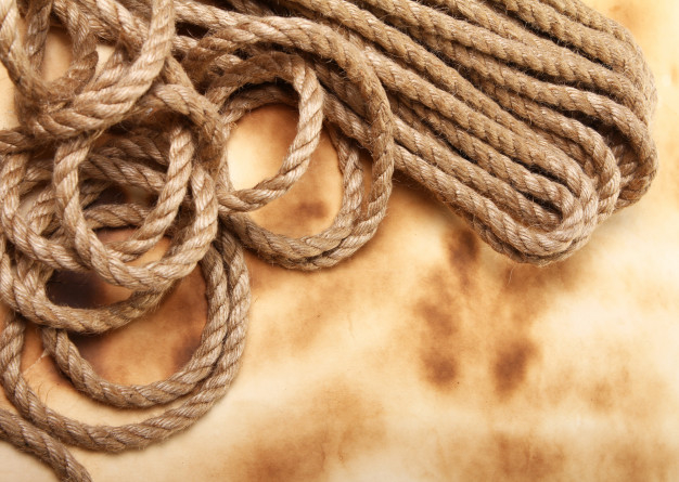 Old Nautical Rope, Texture and background, Stock image