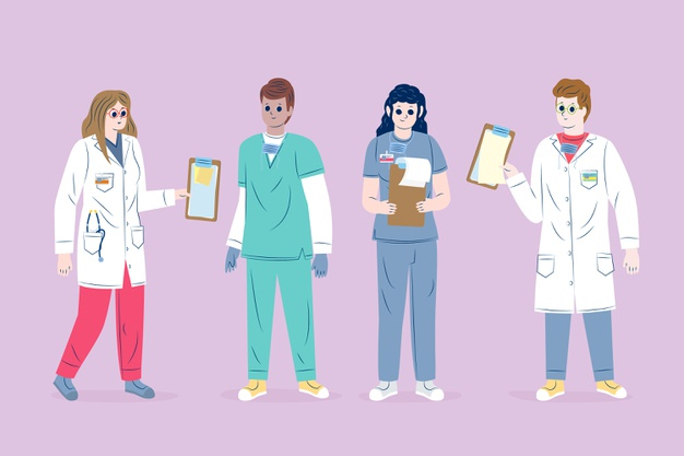 Free: Health professional team illustrated Free Vector - nohat.cc