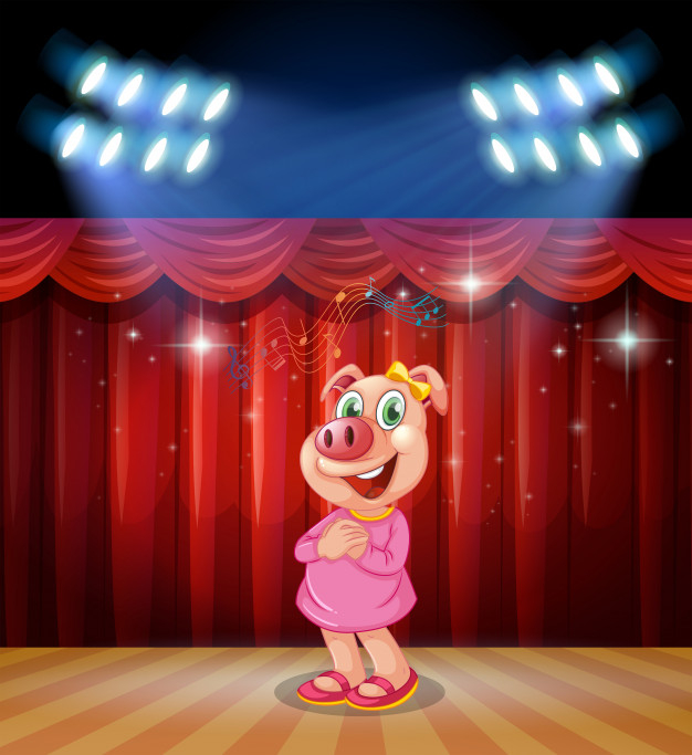 limelight,illuminated,perform,glowing,beam,clipart,scene,spot,clip,performance,bright,entertainment,female,picture,glow,show,theater,shine,spotlight,concert,drawing,stage,pig,lamp,cinema,art,red,animal,character,light