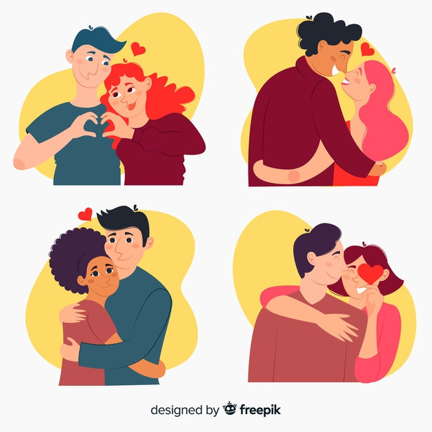 adorable,illustrated,boyfriend,girlfriend,couples,adult,set,collection,cut,pack,lovely,faces,expression,happiness,together,flat,person,couple,human,colorful,happy,cute,character,love