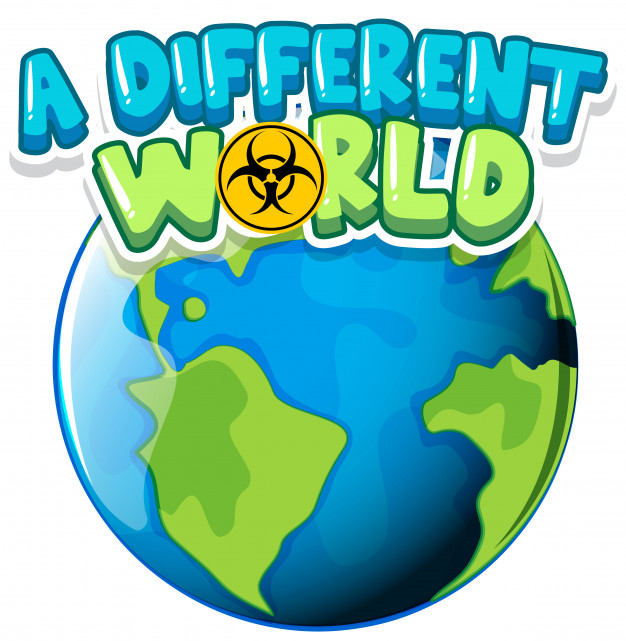 different world,biological,biohazard,hazard,different,letters,global,planet,health,earth,globe,world,cartoon