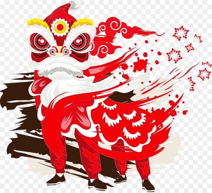 watercolor,paint,wet ink,lion dance,chinese new year,lion, encapsulated postscript,graphic design,festival,dragon dance,dance,drawing,new year,red,art,png