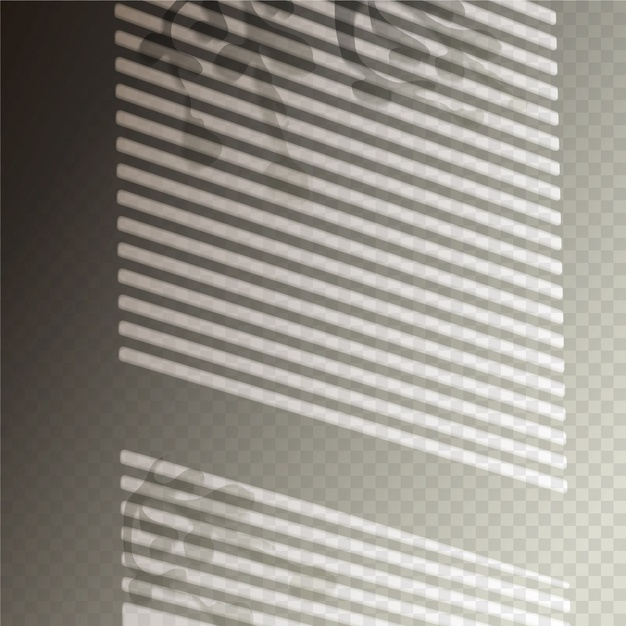 Free Transparent shadows overlay effect with window blinds Free Vector