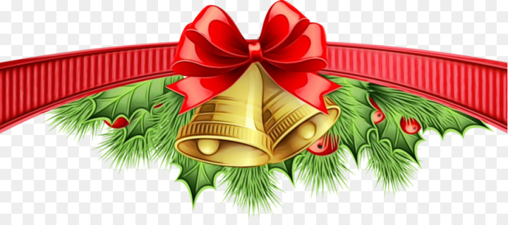 Christmas wrapping ribbon bells Royalty Free Vector Image