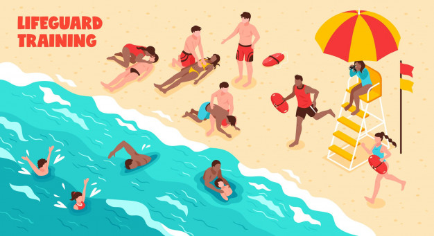 saver,drowning,survival,lifeguard,coast,buoy,aid,binocular,rescue,occupation,loudspeaker,first,risk,save,booth,tower,professional,swimming,insurance,nautical,ocean,isometric,3d,sea,beach,paper