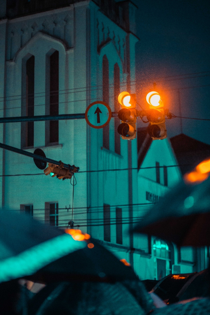 illuminated,street,traffic light