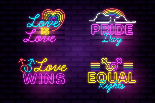 pride day,rights,equality,pride,collection,movement,society,pack,day,signs,freedom,community,symbol,celebrate,neon,rainbow,celebration,flag,love