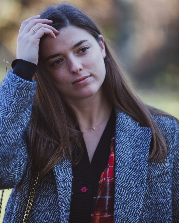 beautiful woman,beauty,blazer,brunette,face,facial expression,fashion,female,looking away,outerwear,outfit,pretty woman,style,woman