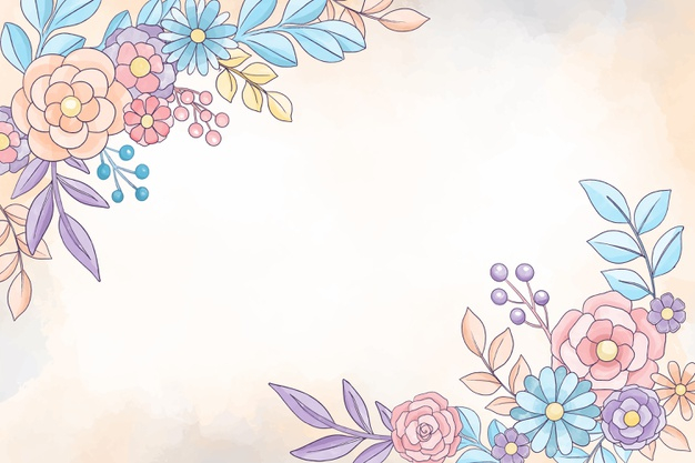 Free: Watercolor floral background in pastel colors Free Vector 