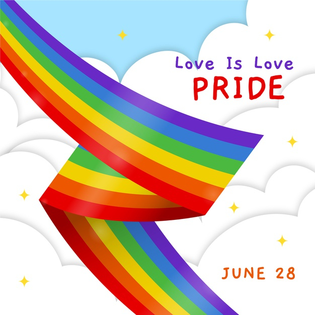 Free Vector  Colorful flag with pride day theme