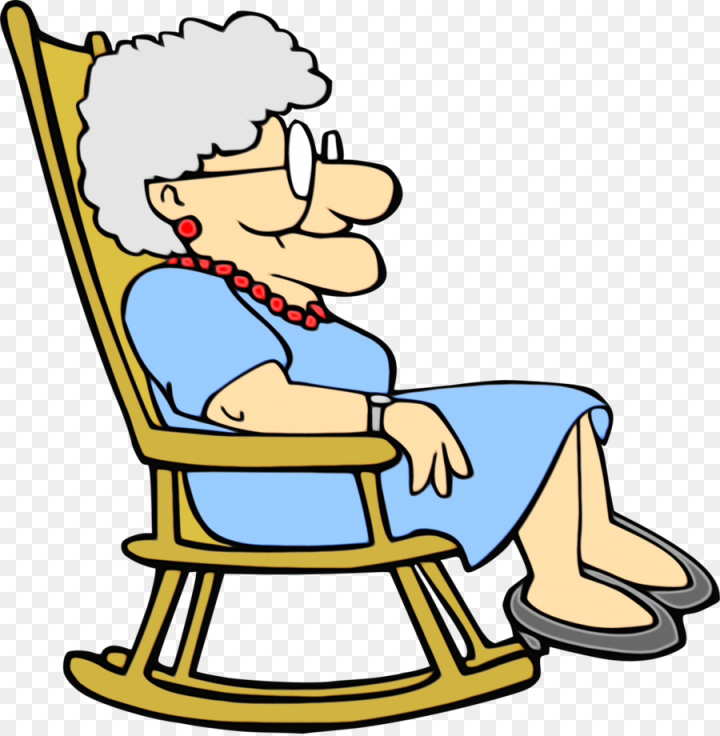 Free: Cartoon, Grandparent, Grandfather, Chair PNG 