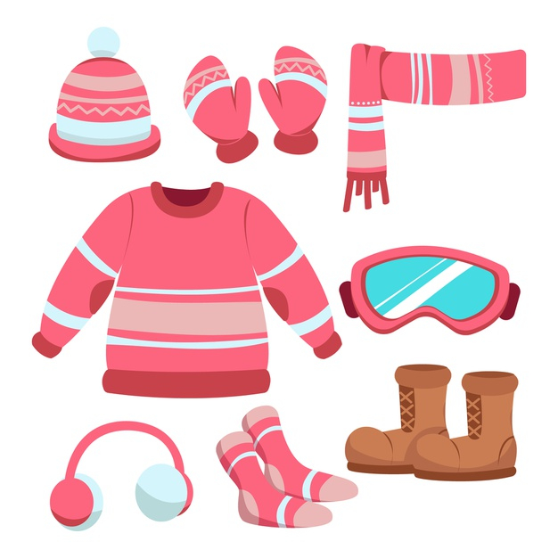 Free: Flat design winter clothes and essentials Free Vector 