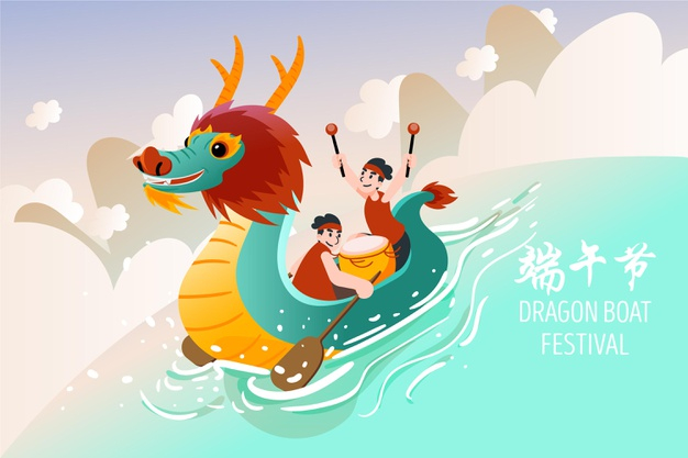 Free: Dragon boats zongzi wallpaper concept Free Vector - nohat.cc