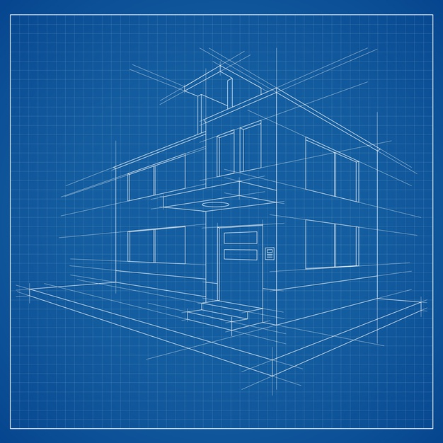 Free: 3d blueprint of a building Free Vector - nohat.cc