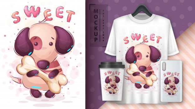 tshirt,sweet,cup,smartphone,purple,dog,children,mockup,poster