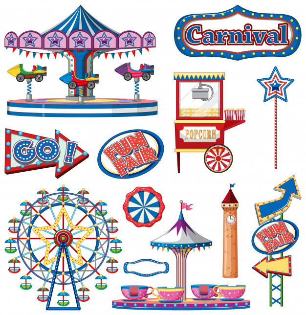 Free: Set of circus elements Free Vector 