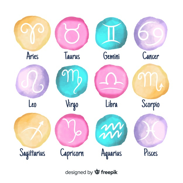 Free: Watercolor zodiac signs 