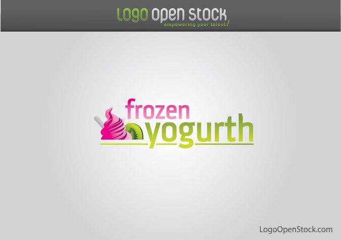 cream,frozen,ice cream,kiwi,logo,yogurt,com365psd