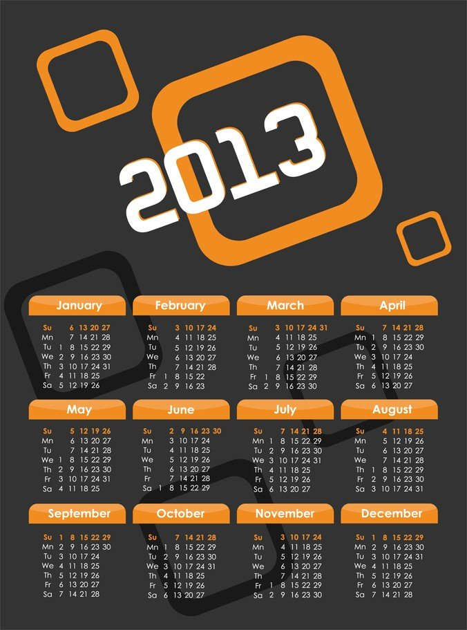 2013,2013 calendar,2013 calendar vector,calendar,com365psd
