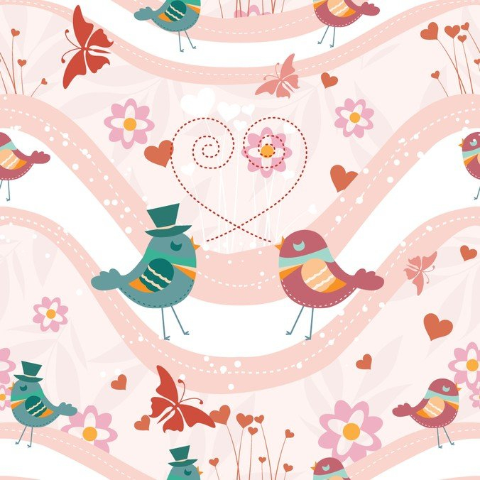 animals,background,birds,cartoon,cute,hearts,com365psd
