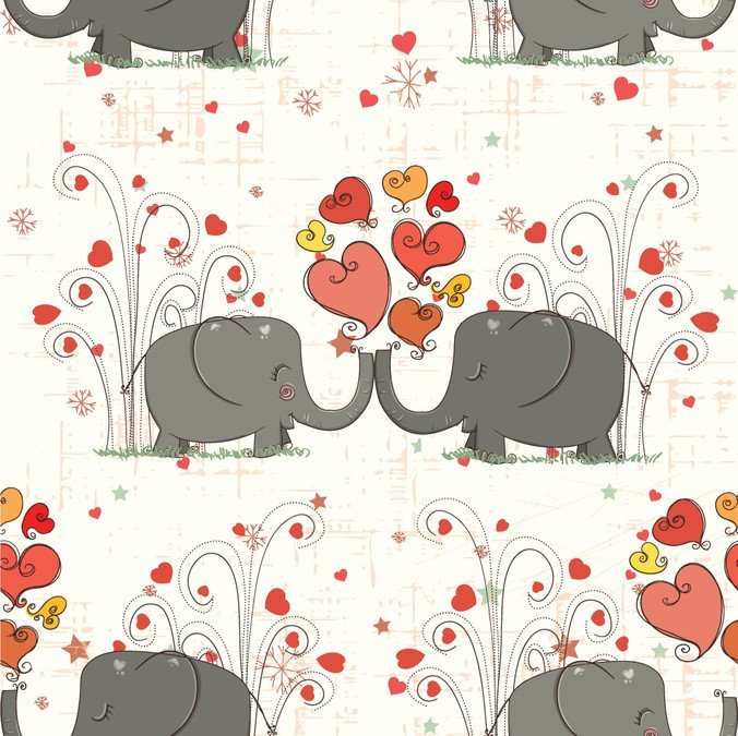 animals,baby elephant,background,cartoon,cute,hearts,com365psd
