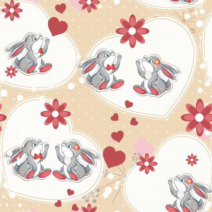 animal,background,cartoon,cute,hare,rabbit,red heart,com365psd