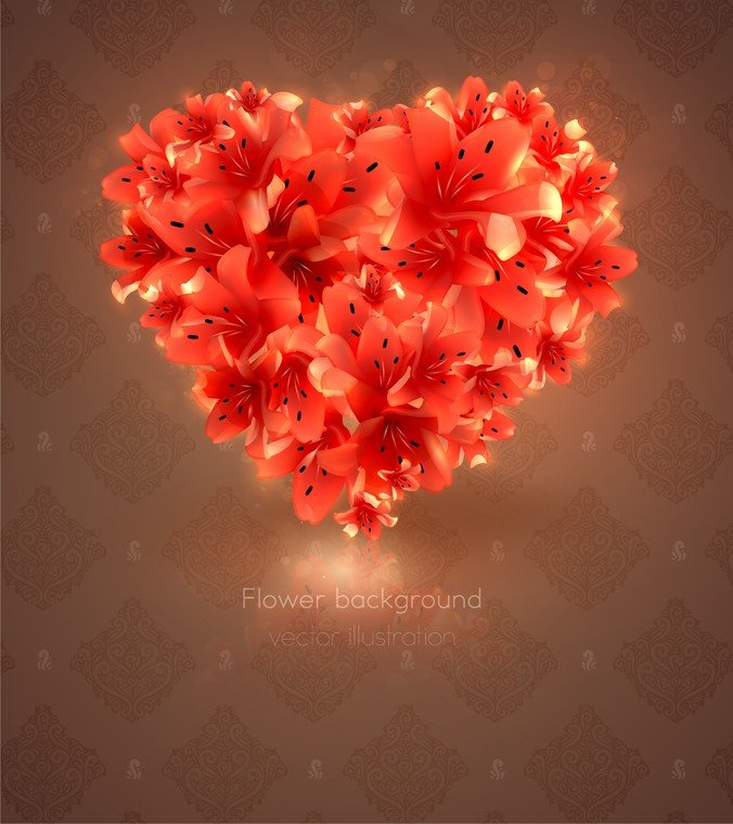 background,flowers,heart,heart-shaped,hearts,romantic,com365psd